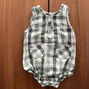 Pehr Plaid Baby Romper 3-6m